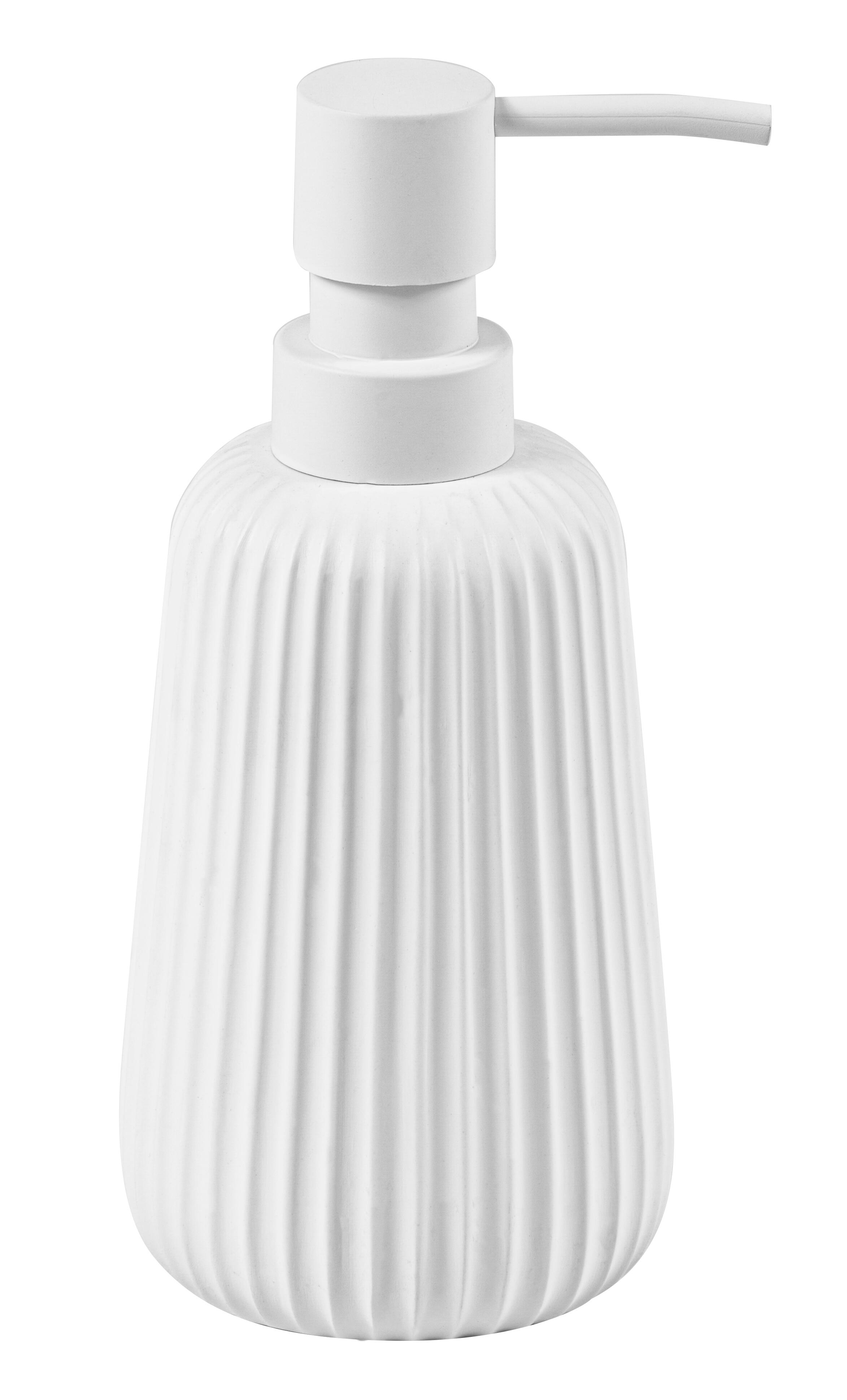 Dispensador de jabón plisse blanco