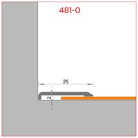 Perfil de acabado de aluminio beige 270 cm MOD040 | Leroy Merlin
