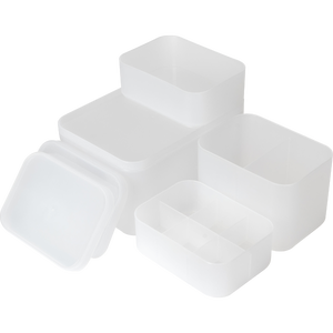 Set de 12 Cajas de Zapatos/Almacenamiento Apilables de Plástico Transparente/Blanco  con Puerta y Rejilla de Ventilación 33.4x23x14cm