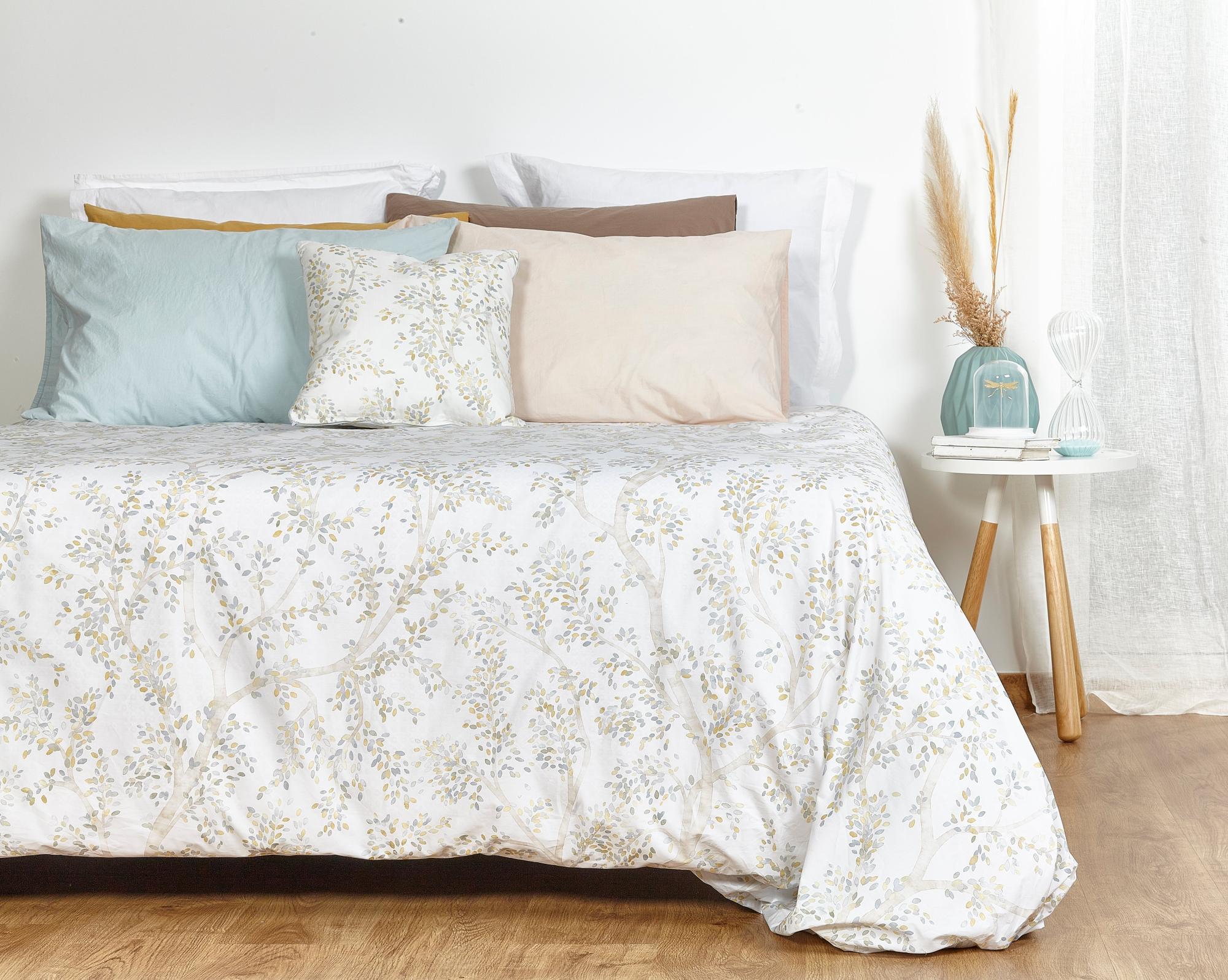 Fusion - Alma - Set Copripiumino Reversibile - Letto Singolo in Naturale