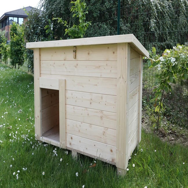 Caseta perros exterior madera - 76 x 99 x H80 cm - casa perro