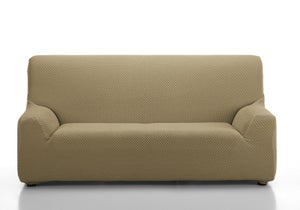 Funda de sofá Troya 4 plazas elástica crudo 210 - 240 cm