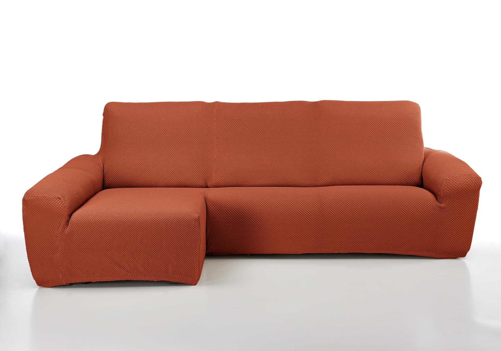 Funda chaise longue elástica Erik naranja derecho Leroy Merlin