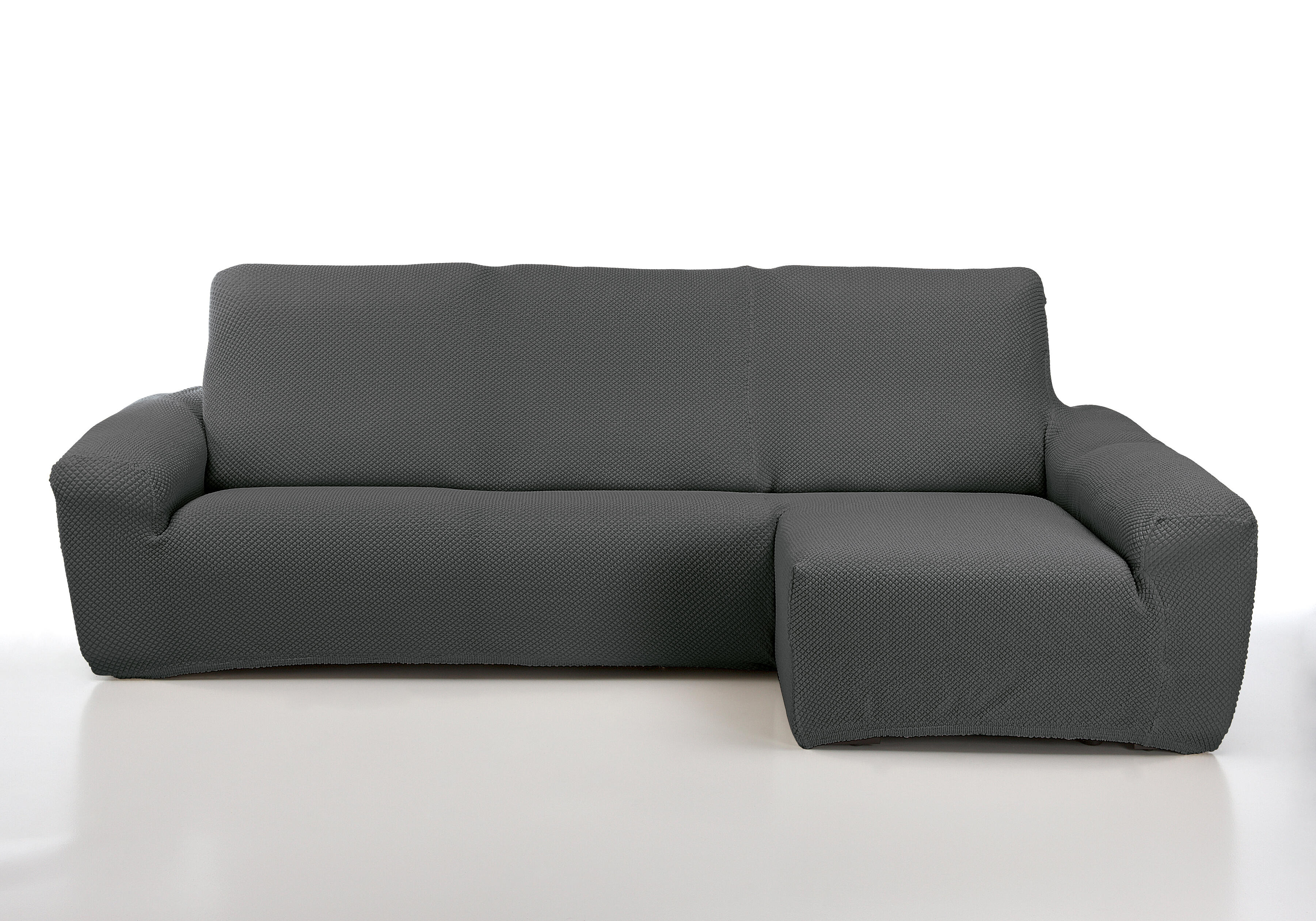 Funda para sofa chaise longue 240 cm brazo derecho - Leire - Color 06 Gris