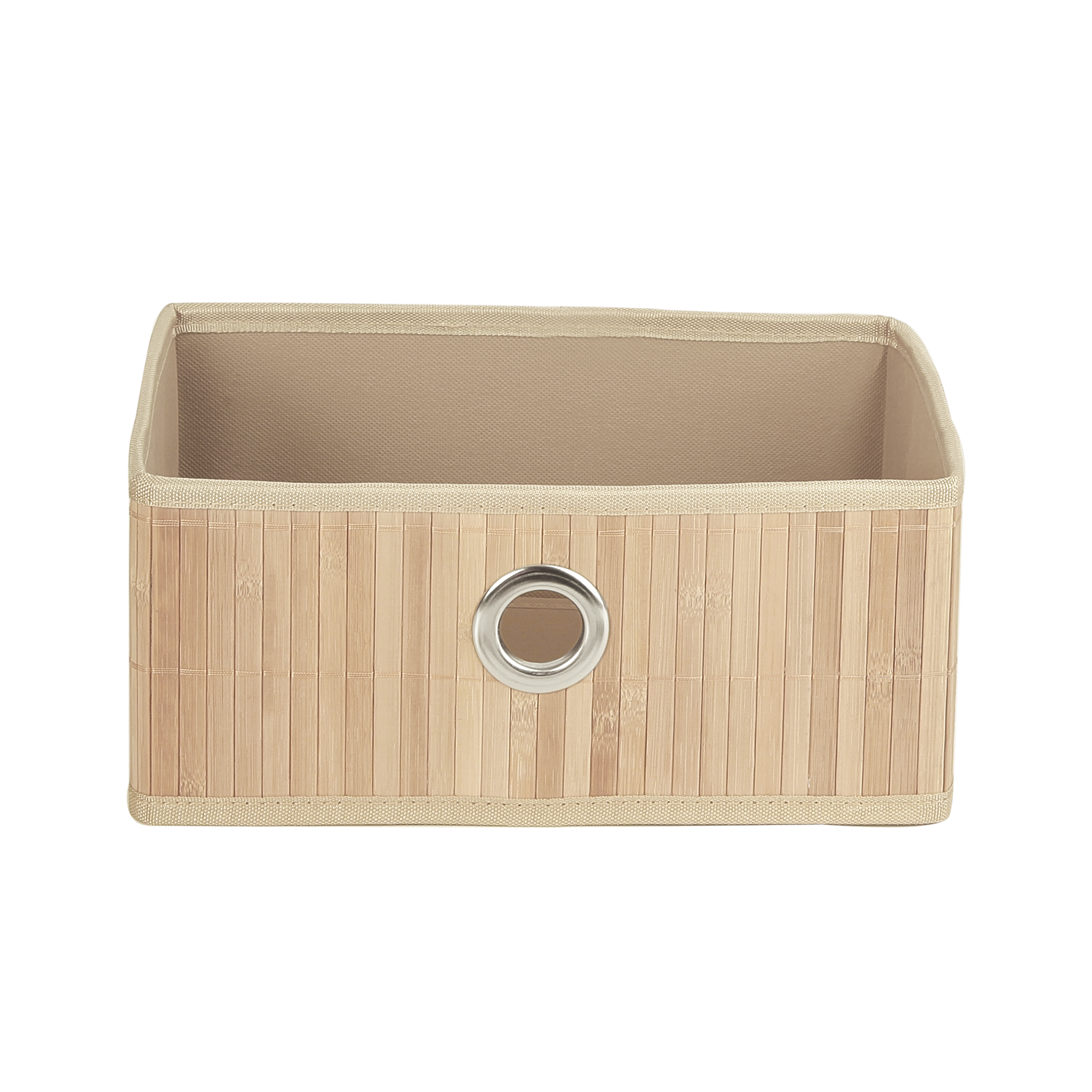 Cesta natural amarillo / dorado 30x13 cm
