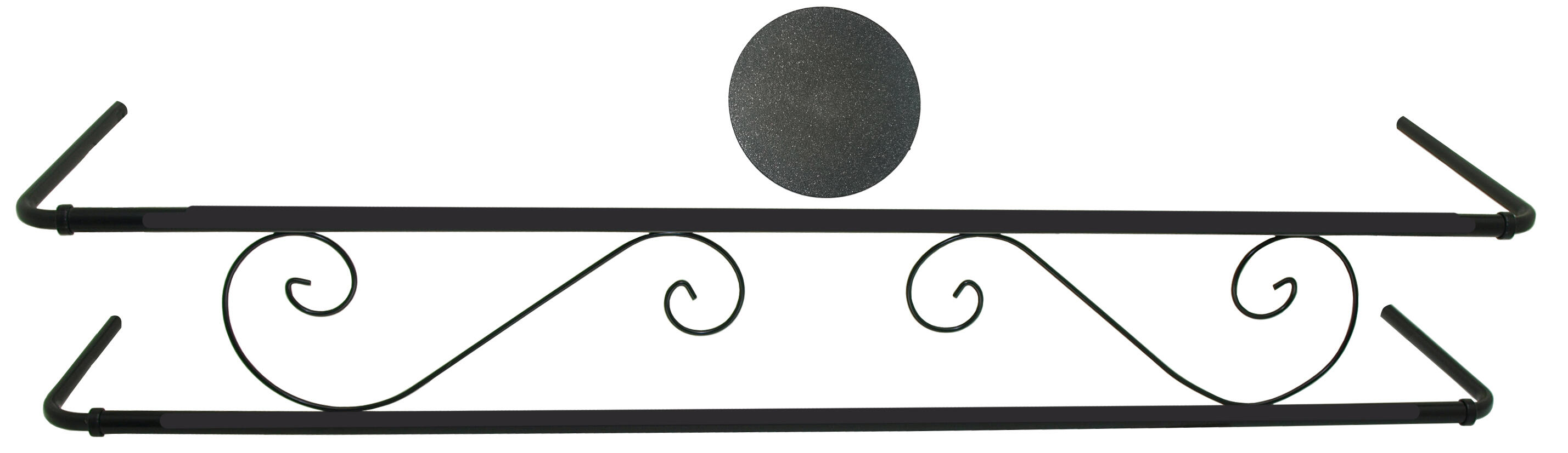 Portamaceteros para balconera clásico negro forja 100-140