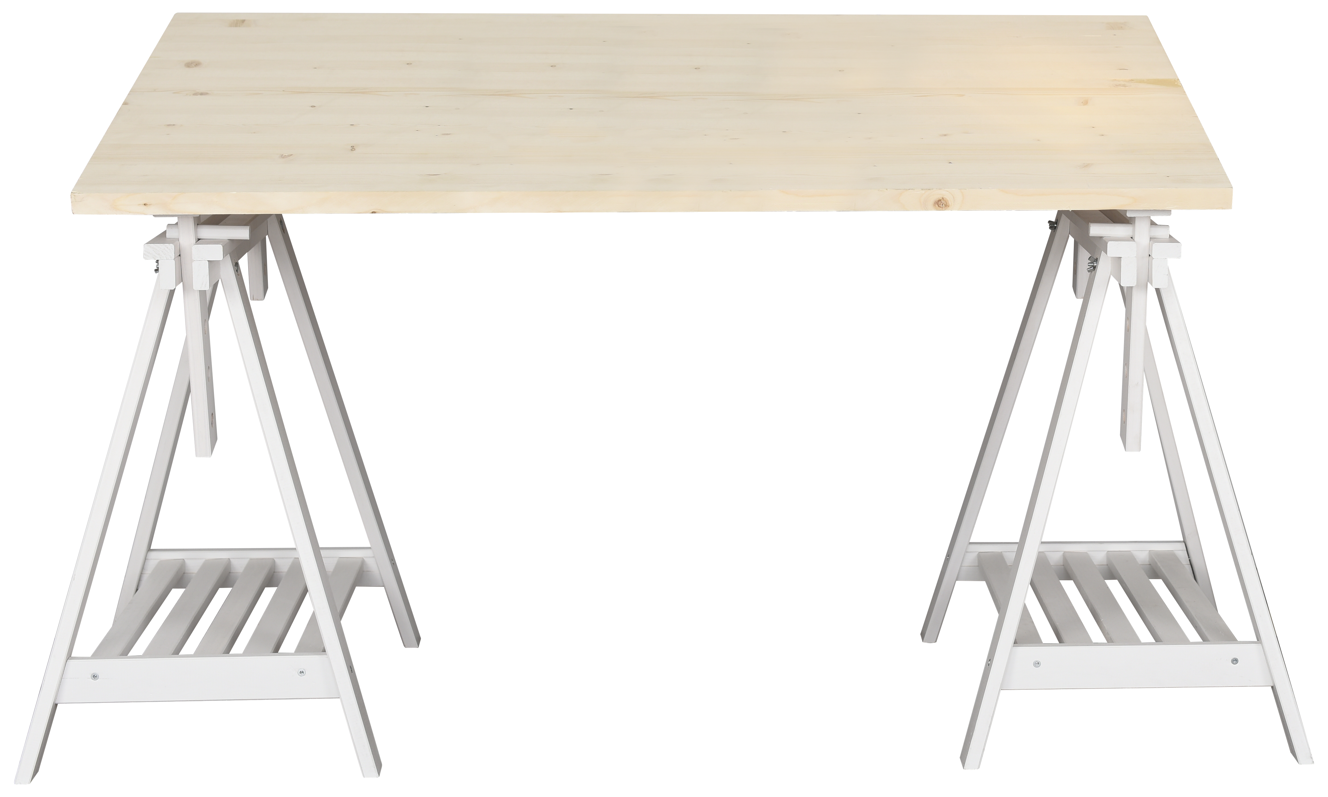 Mesa escritorio abeto blanco y natural 140x80x73,1 cm