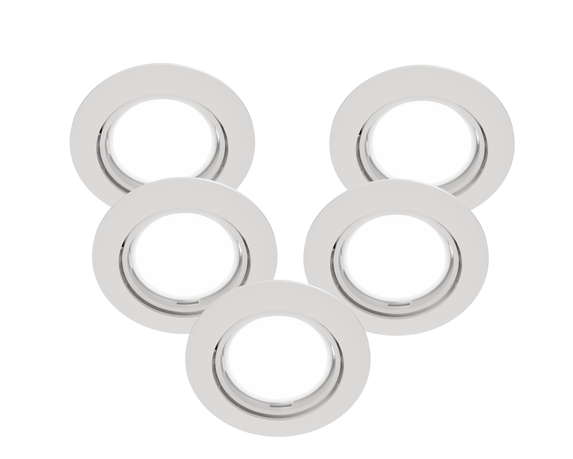 Pack 5 focos orientable led blanco de 2700 k