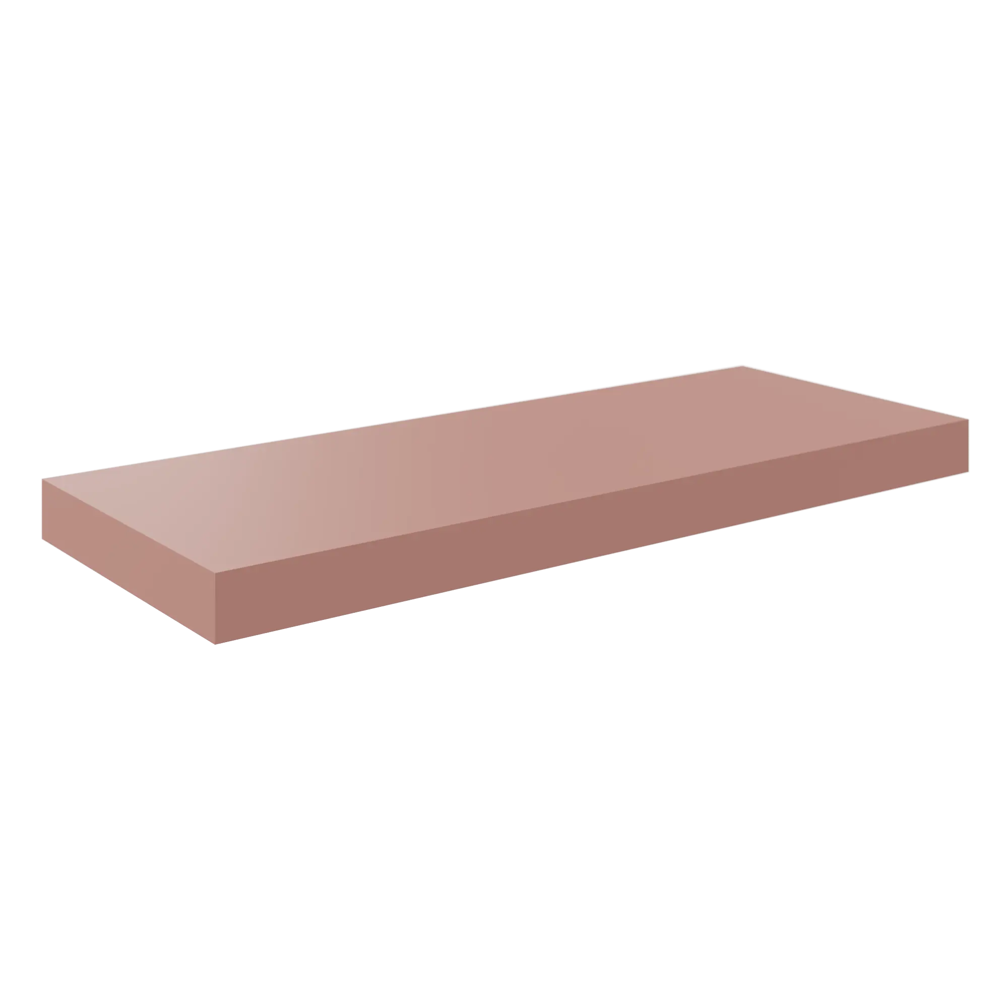 Estante spaceo rectangular en color rosa de 60x3.8x23.5 cm