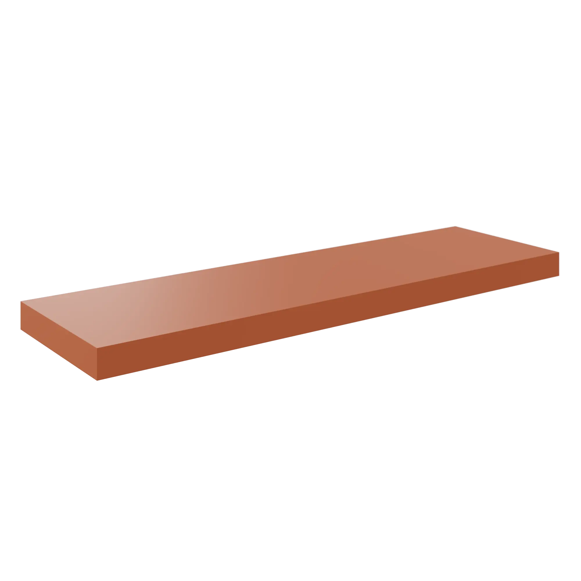 Estante spaceo rectangular en color rojo de 80x3.8x23.5 cm