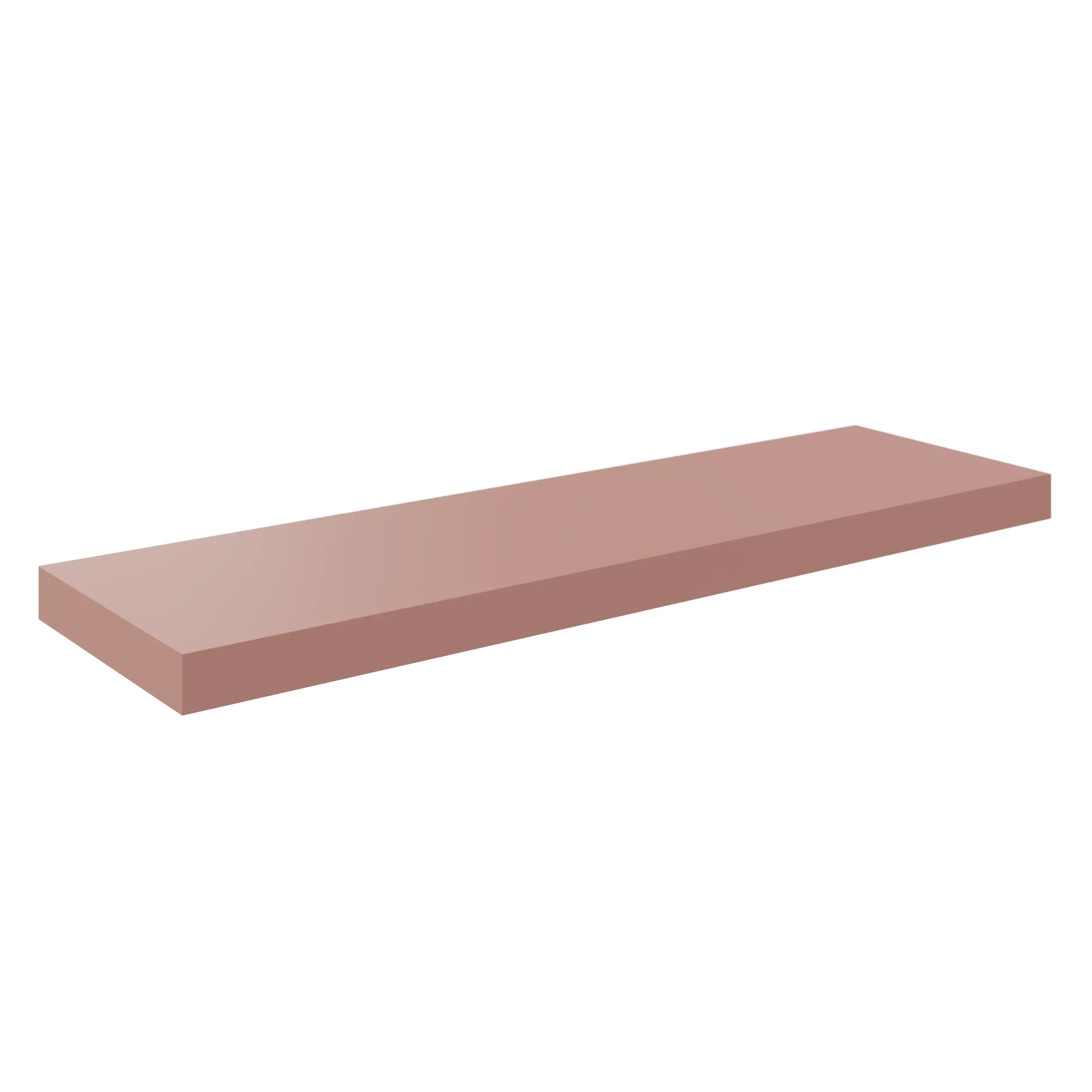 Estante spaceo rectangular en color rosa de 80x3.8x23.5 cm
