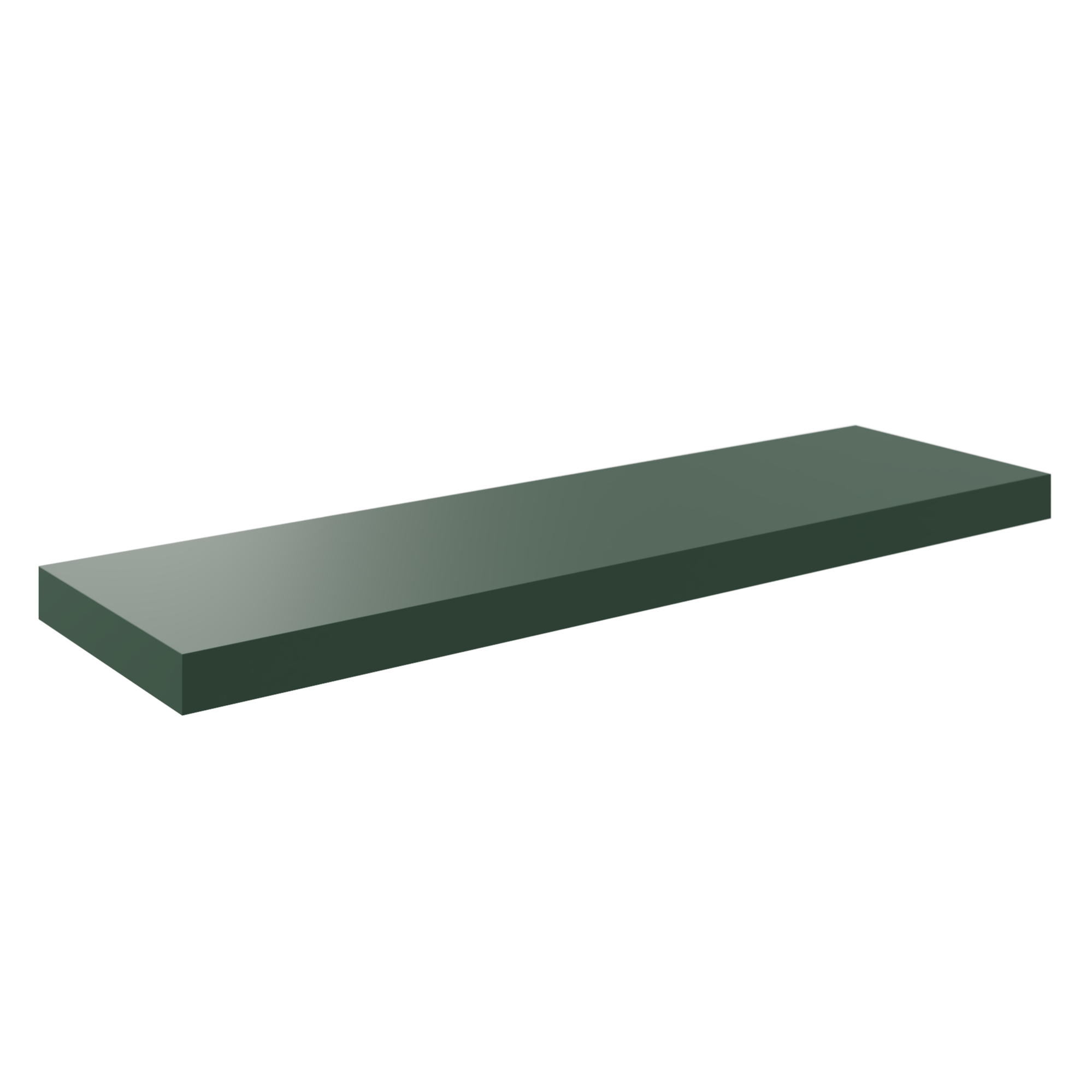 Estante spaceo rectangular en color verde de 80x3.8x23.5 cm de la marca SPACEO