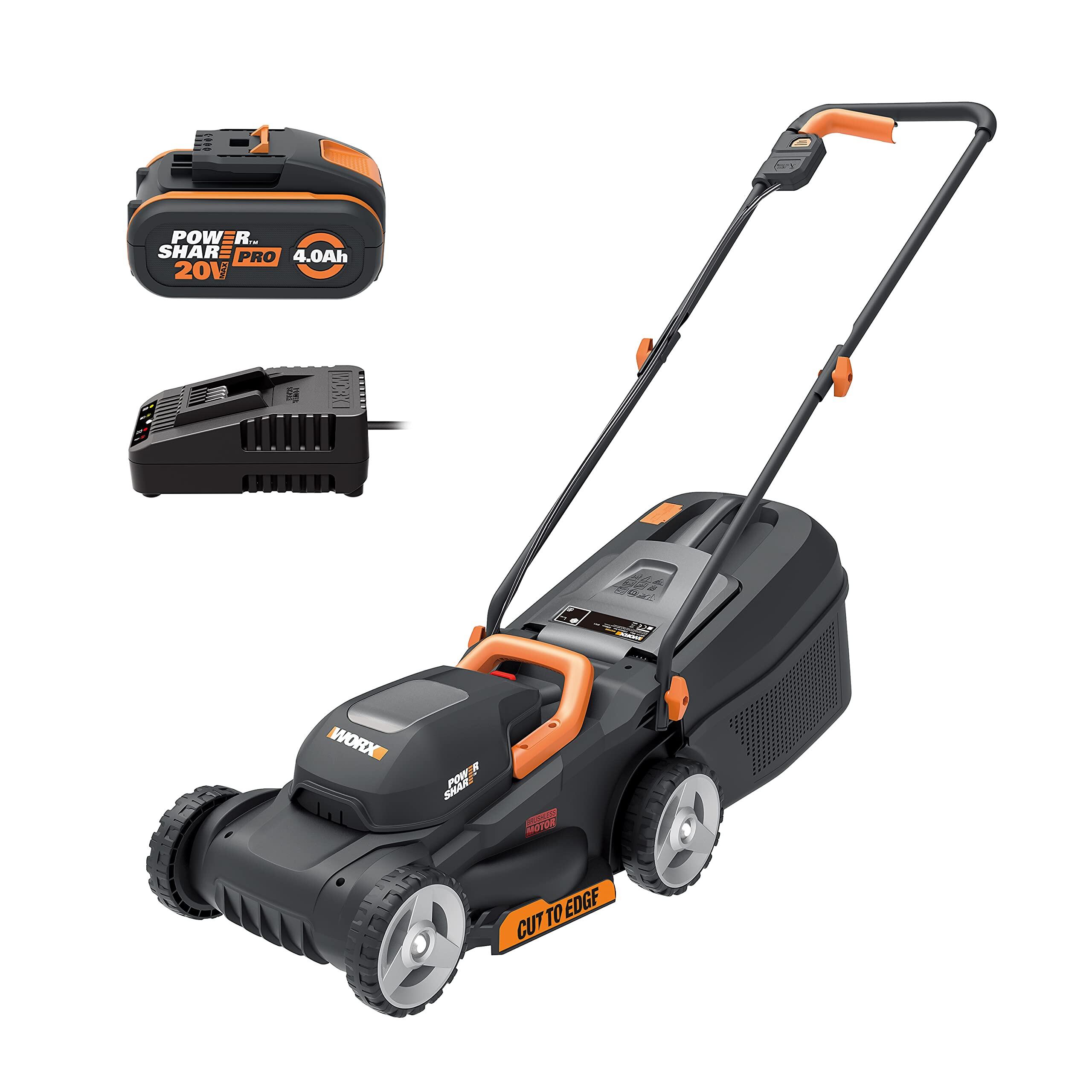 Cortacésped de batería worx wg730e 20v 4ah 30 cm ancho de corte de la marca Worx