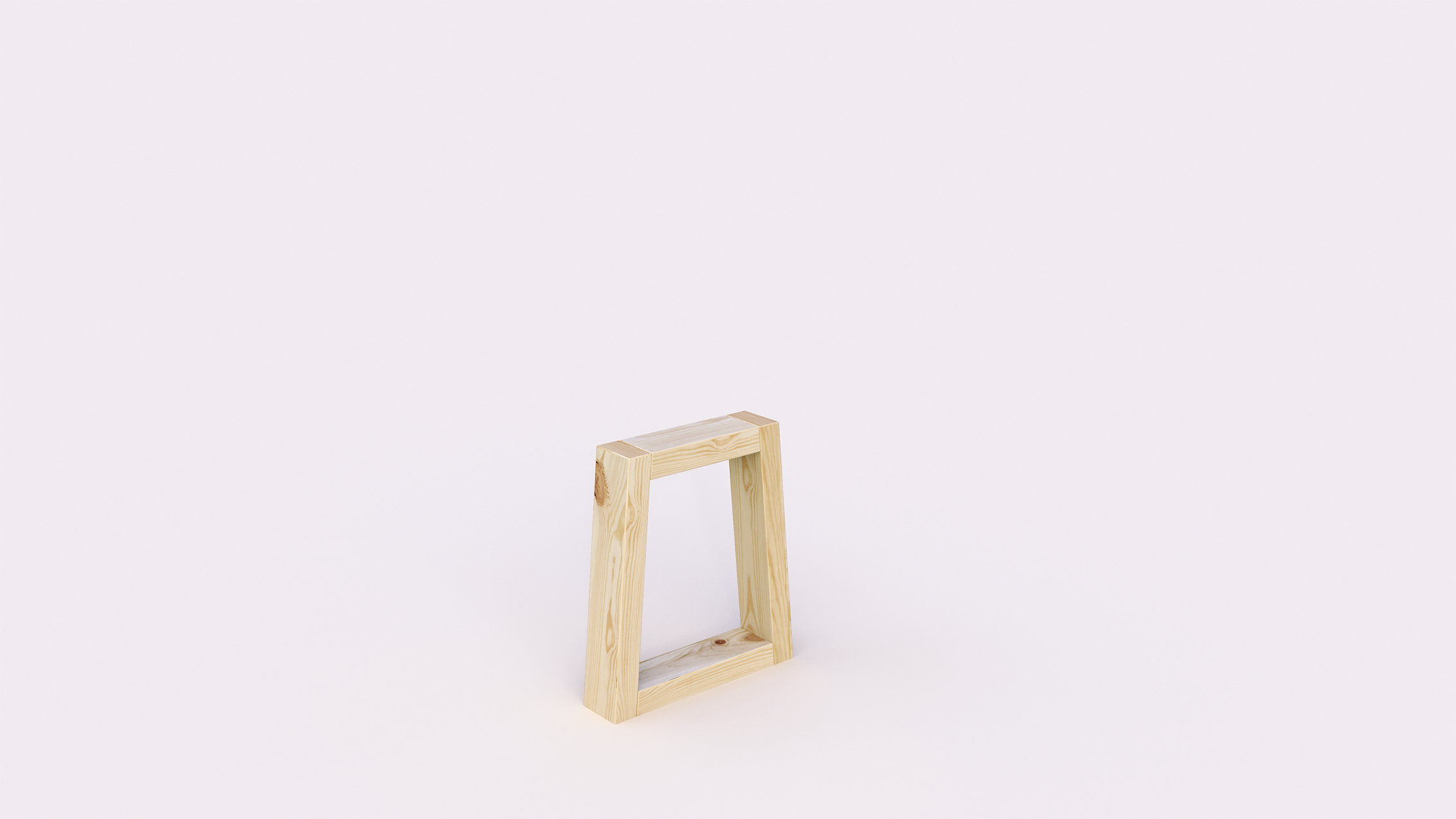 Pata fija trapecio de madera para mesa de centro 35 x 43 cm