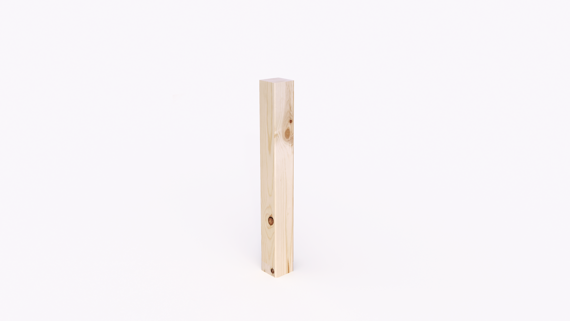 Pata fija cuadrada de madera para mesa 75 cm