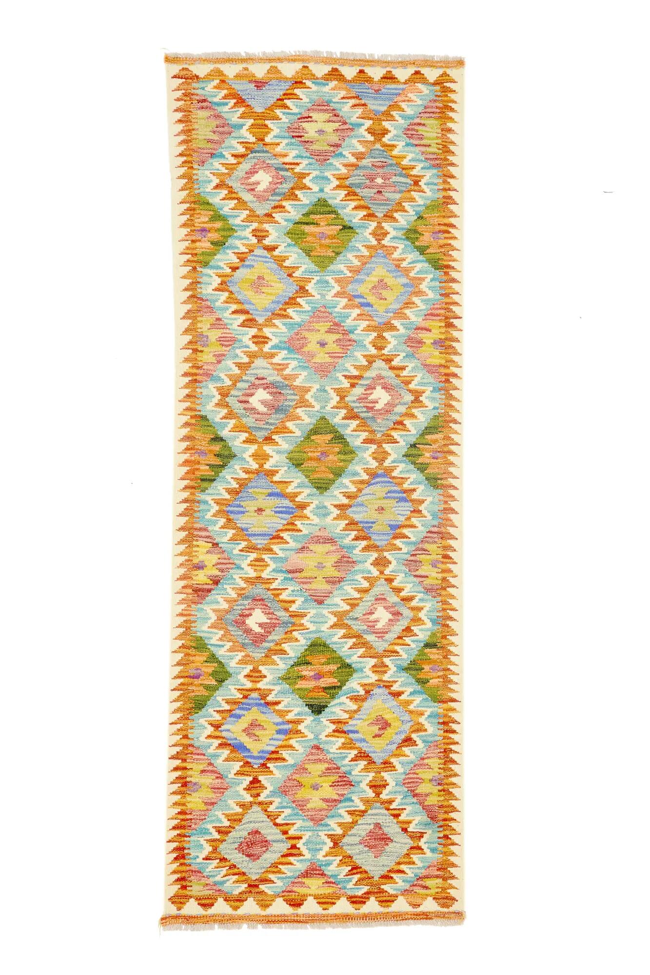 Alfombra pasillera lana kilim herat 1 multicolor 70x200cm