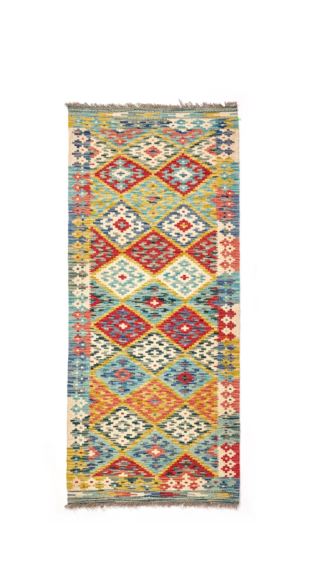 Alfombra pasillera lana kilim herat 2 multicolor 70x200cm