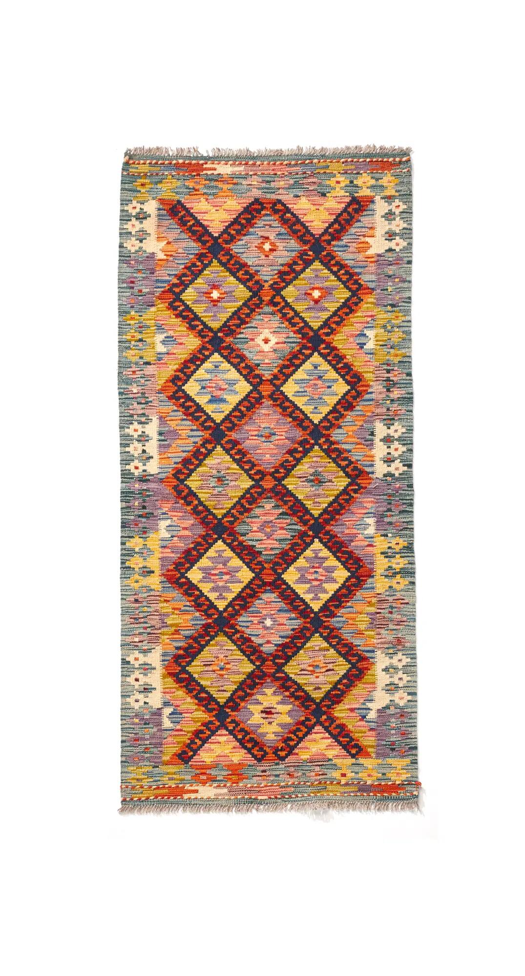 Alfombra pasillera lana kilim herat 5 multicolor 70x200cm