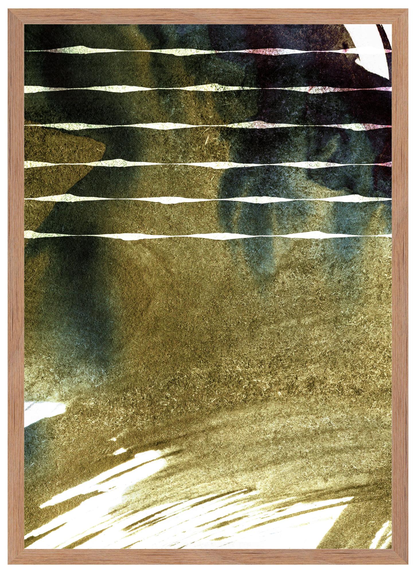 Cuadro pintado con marco dark abstract 70 cm x 50 cm