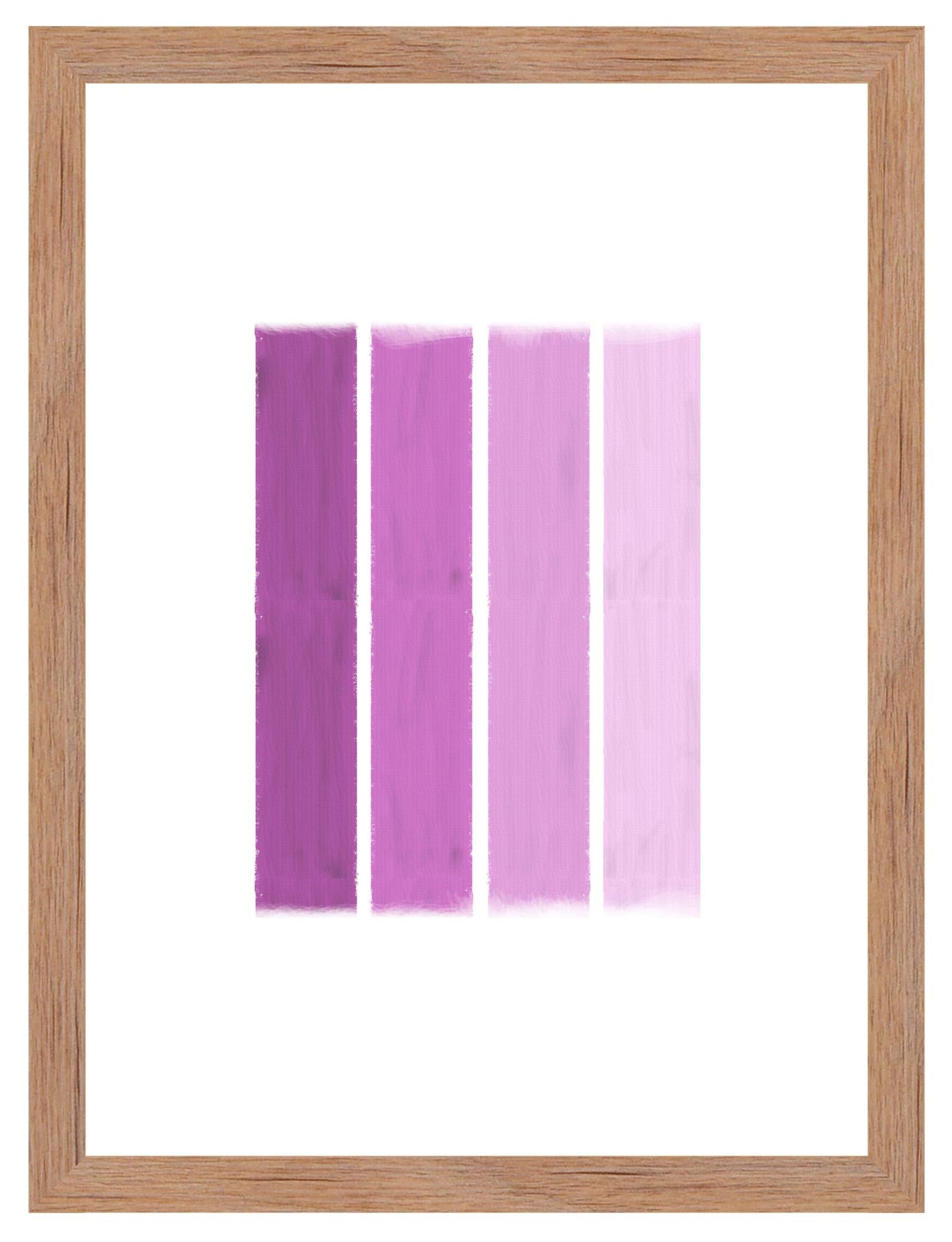 Cuadro pintado con marco 4 pinks 30 cm x 40 cm