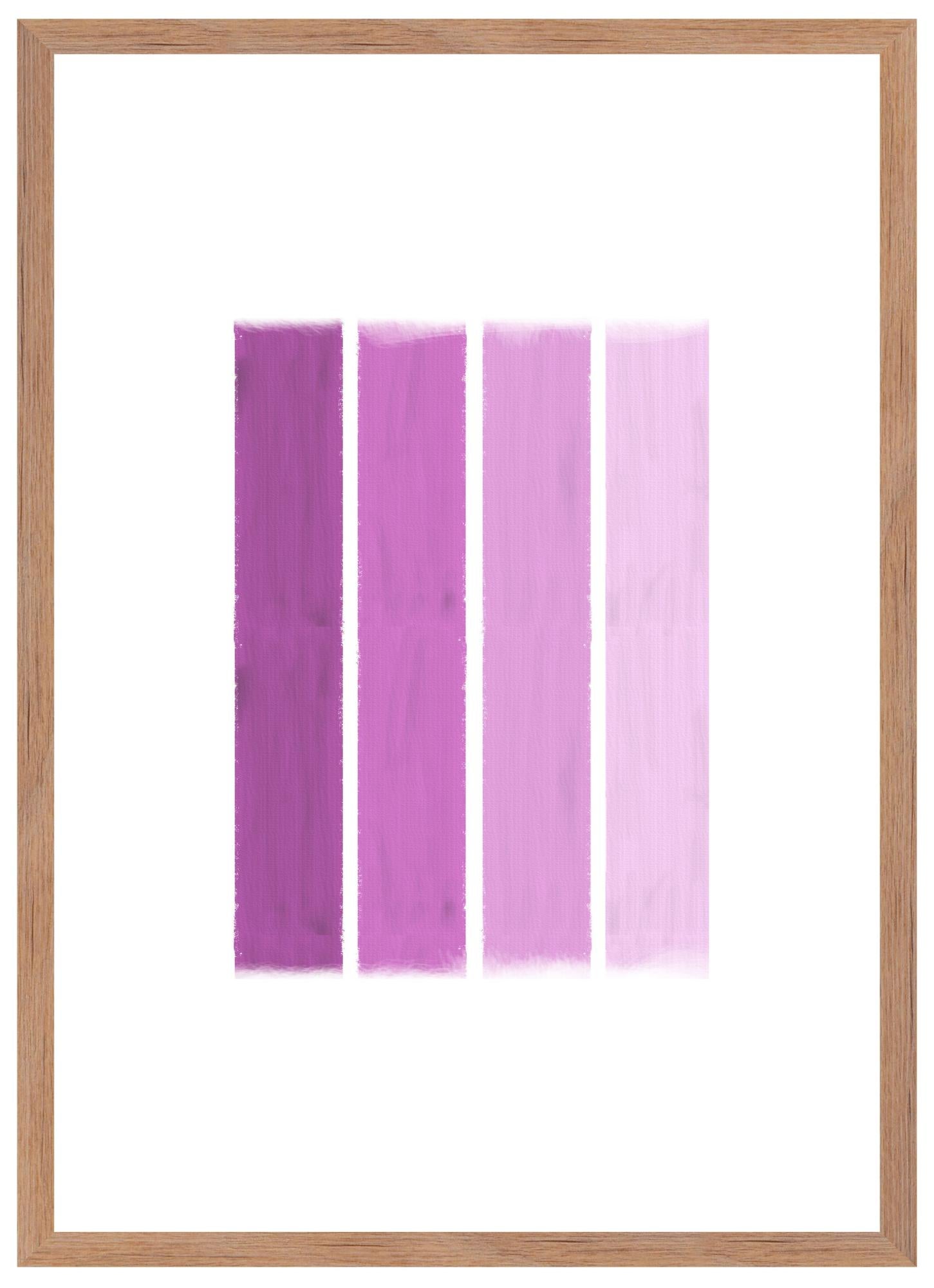 Cuadro pintado con marco 4 pinks 70 cm x 50 cm