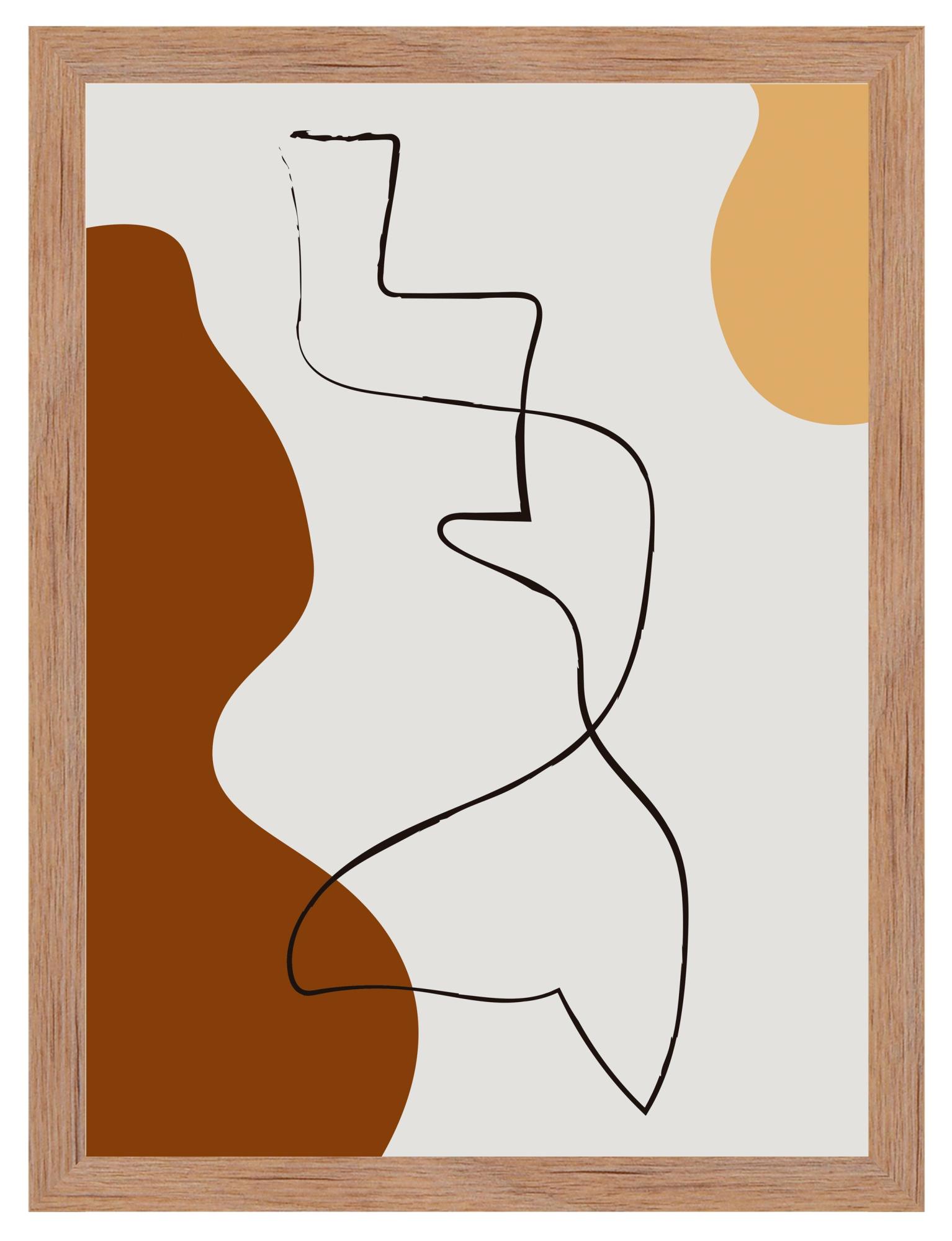 Cuadro pintado con marco pica i 30 cm x 40 cm
