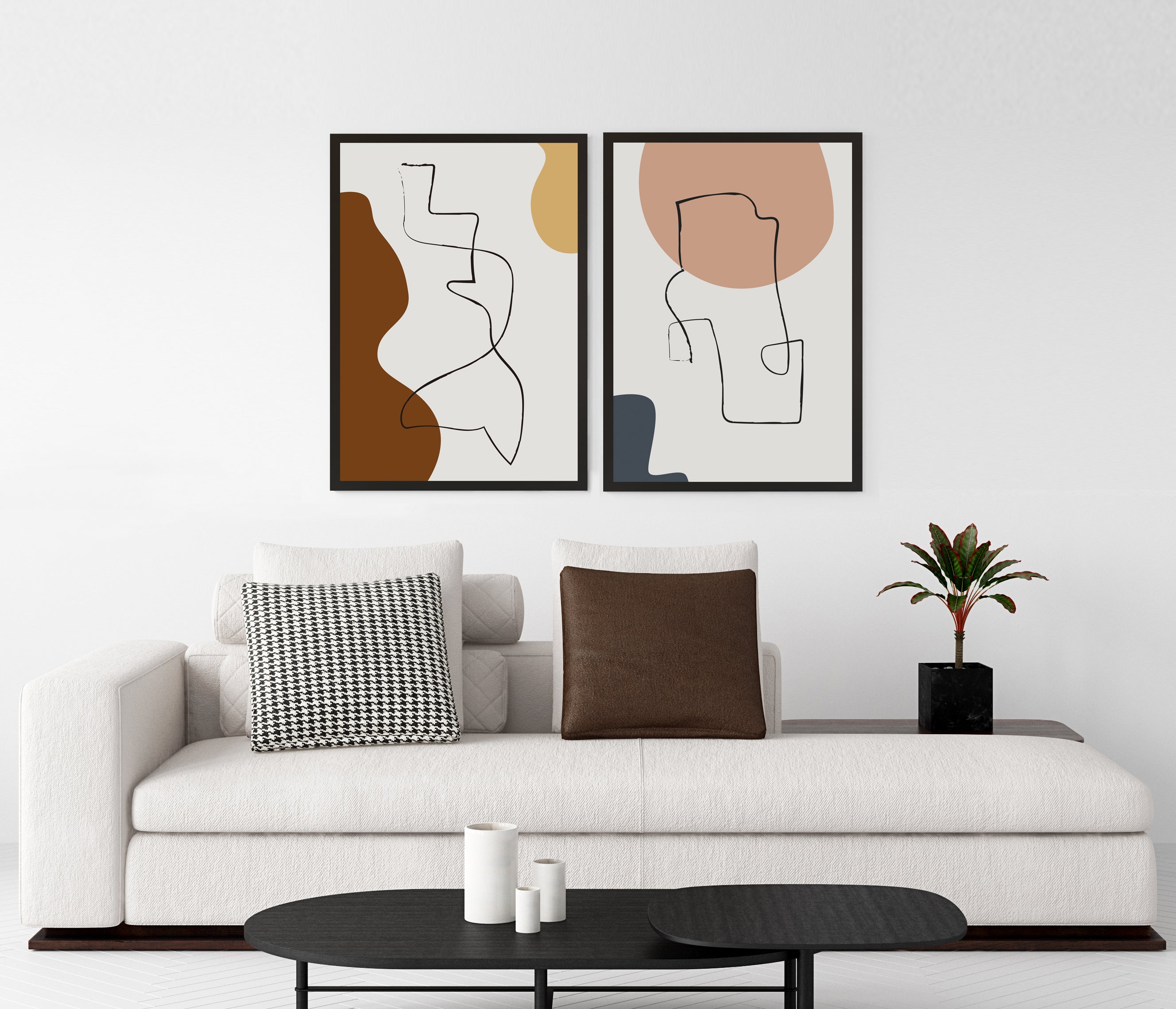 Cuadro pintado con marco pica i 70 cm x 50 cm