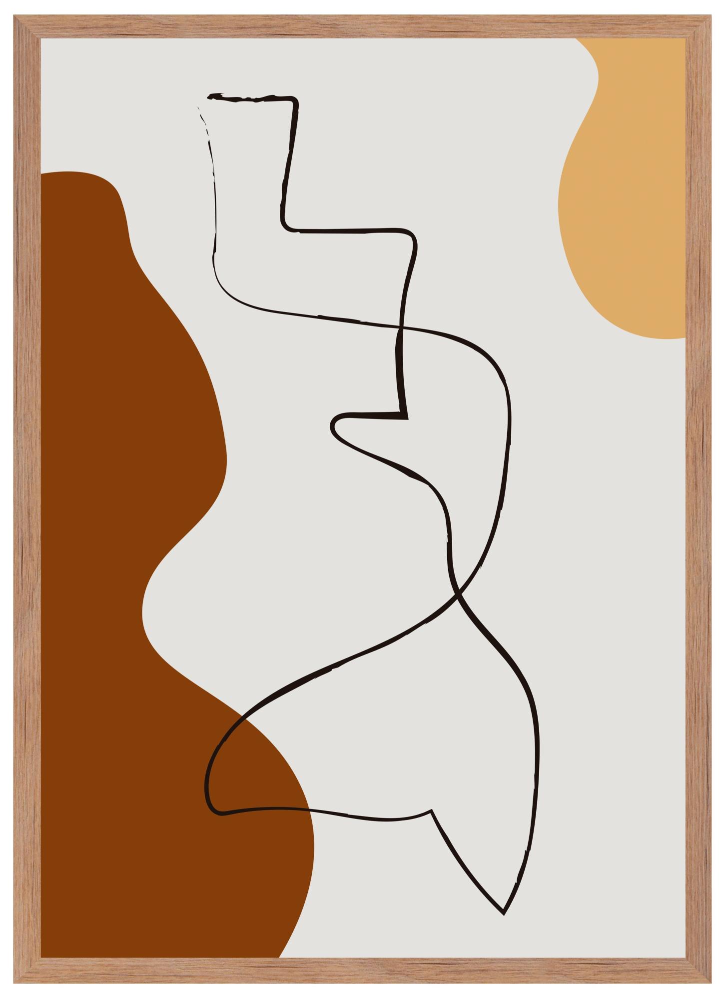 Cuadro pintado con marco pica i 70 cm x 50 cm