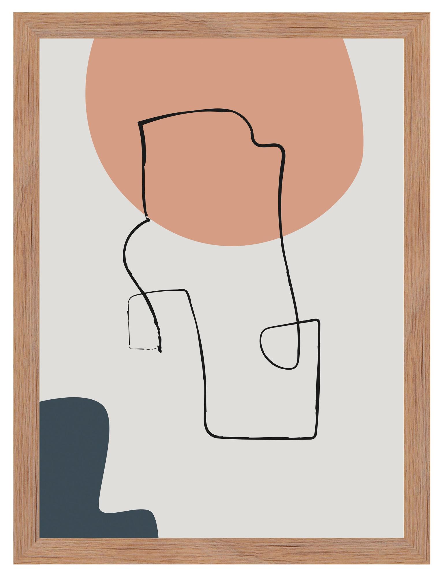 Cuadro pintado con marco pica ii 30 cm x 40 cm