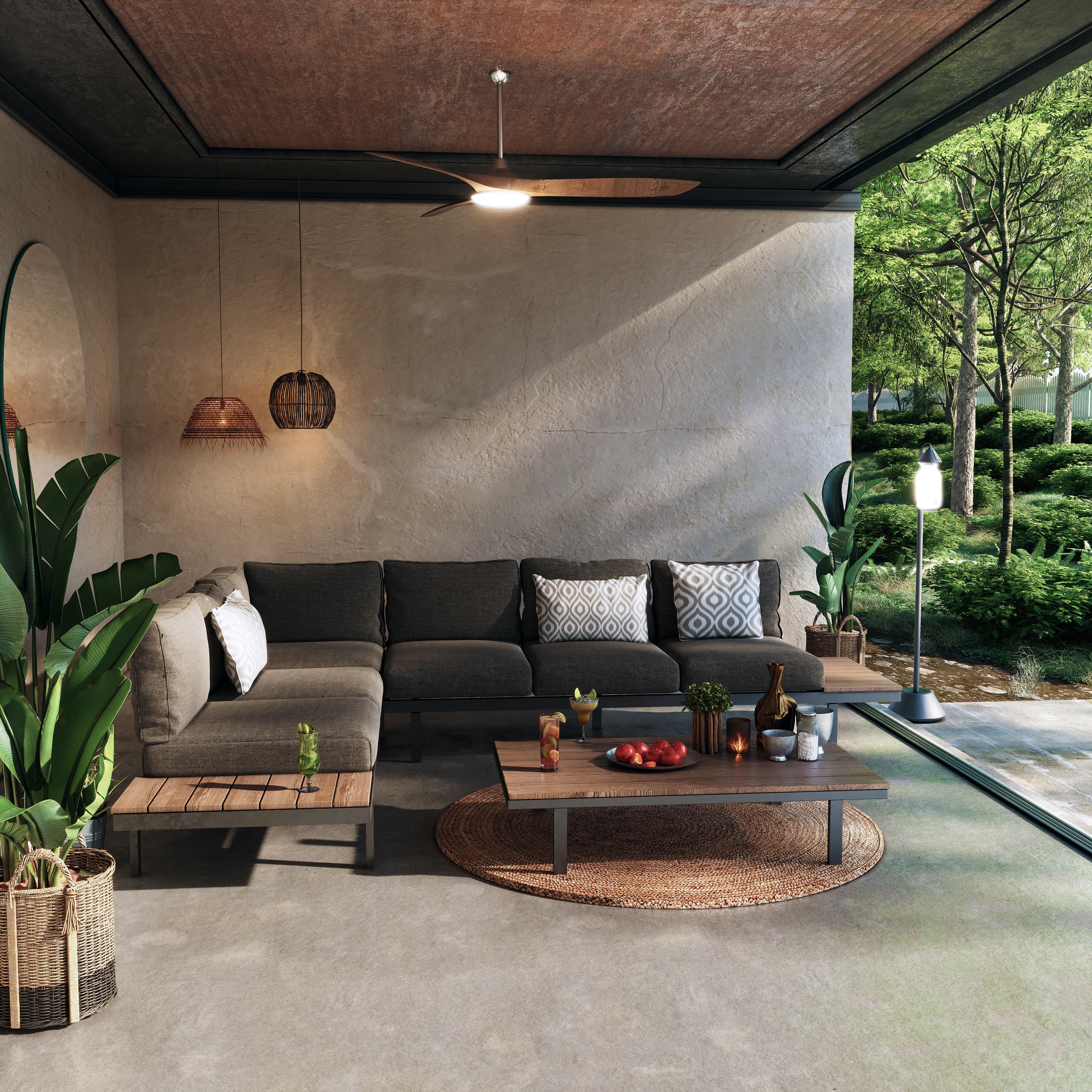 Banco/sofá de exterior de aluminio y pollywood Berlín | Leroy Merlin