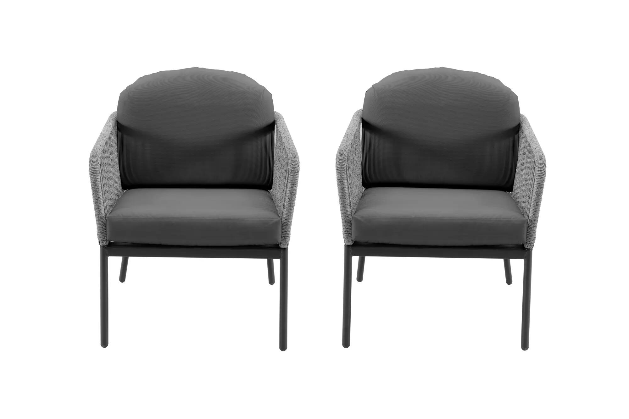 Set 2 sillas de jardín de acero alhambra gris