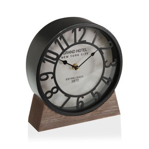 Signes Grimalt By SIGRIS - Reloj Taza Coffee Vintage Negro de Metal, Reloj  Sobremesa Reloj Sobremesa Vintage Relojes Decorativos De Mesa 26x9x22cm