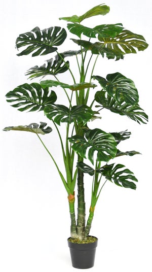 Planta artificial Monstera de 150 cm de altura en maceta de 18 cm