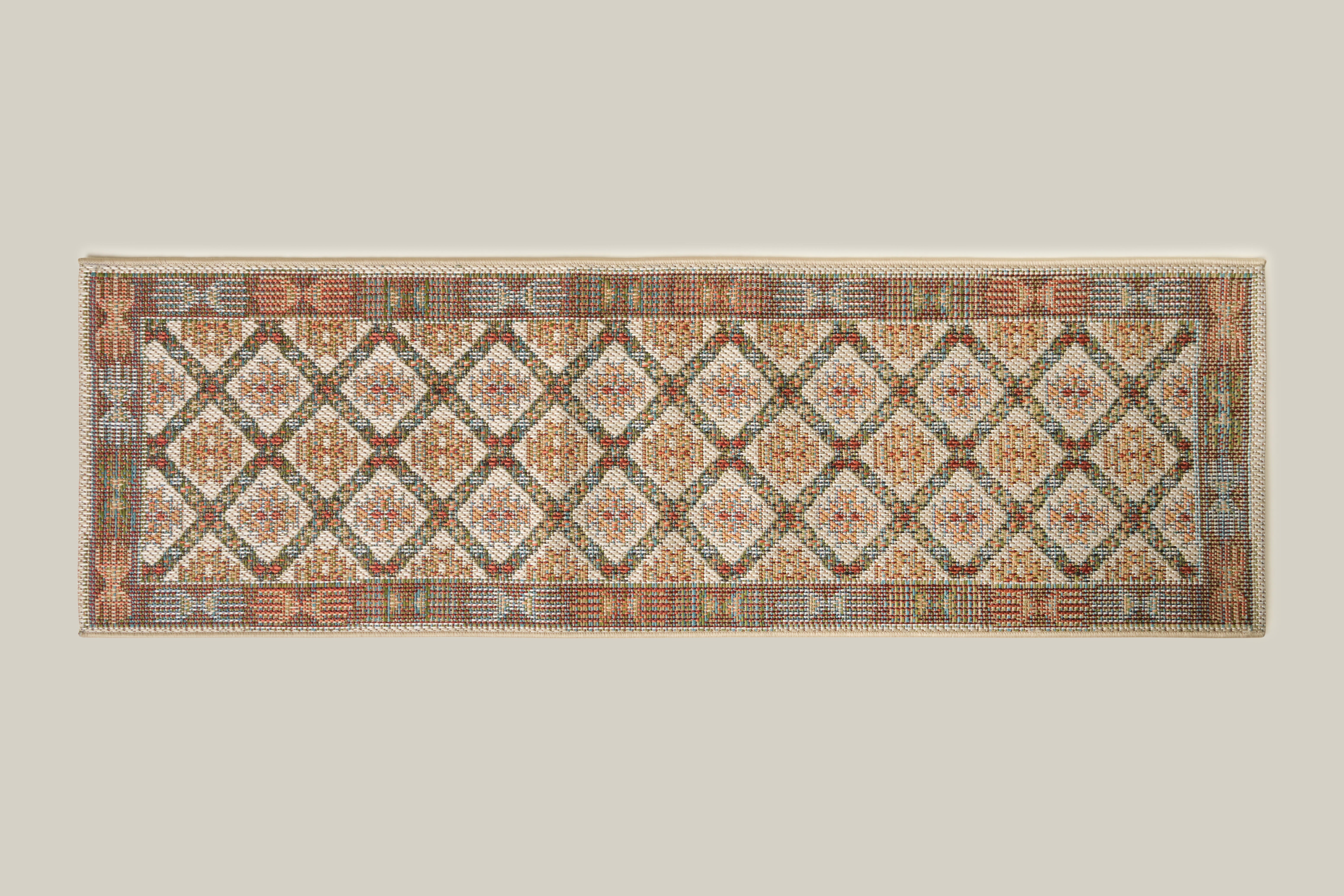 Alfombra pasillera ext/int polipropileno zahara roche multicolor 66x200cm