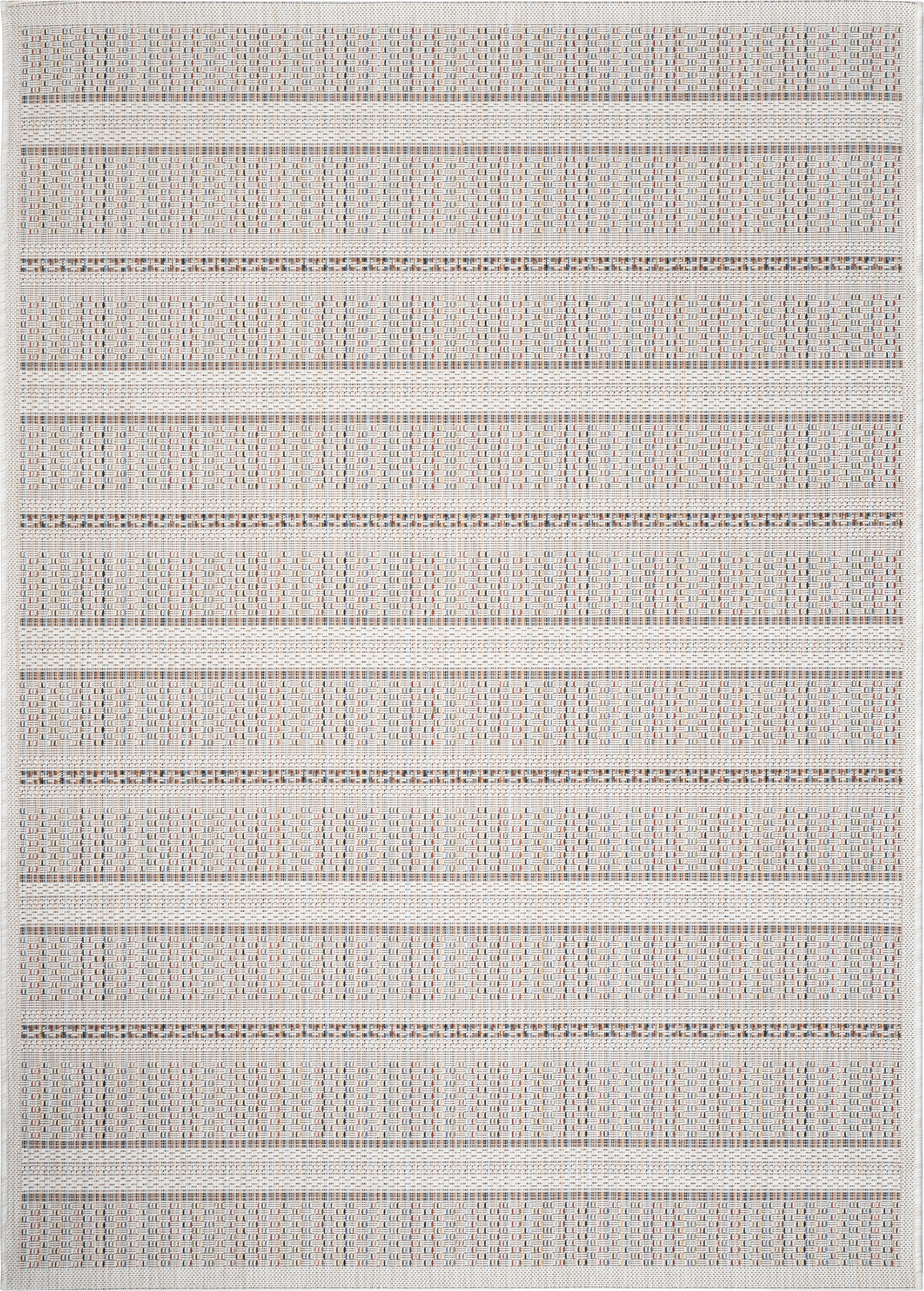 Alfombra exterior/interior polipropileno rainbow rayas beige 160x230cm