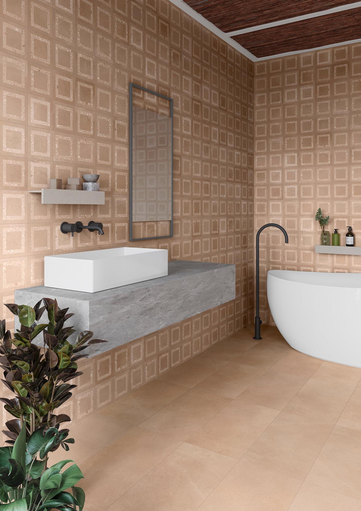 Suelo/azulejo cerámico cottage efecto beige 33.15x33.15 cm c1 de la marca GAYAFORES