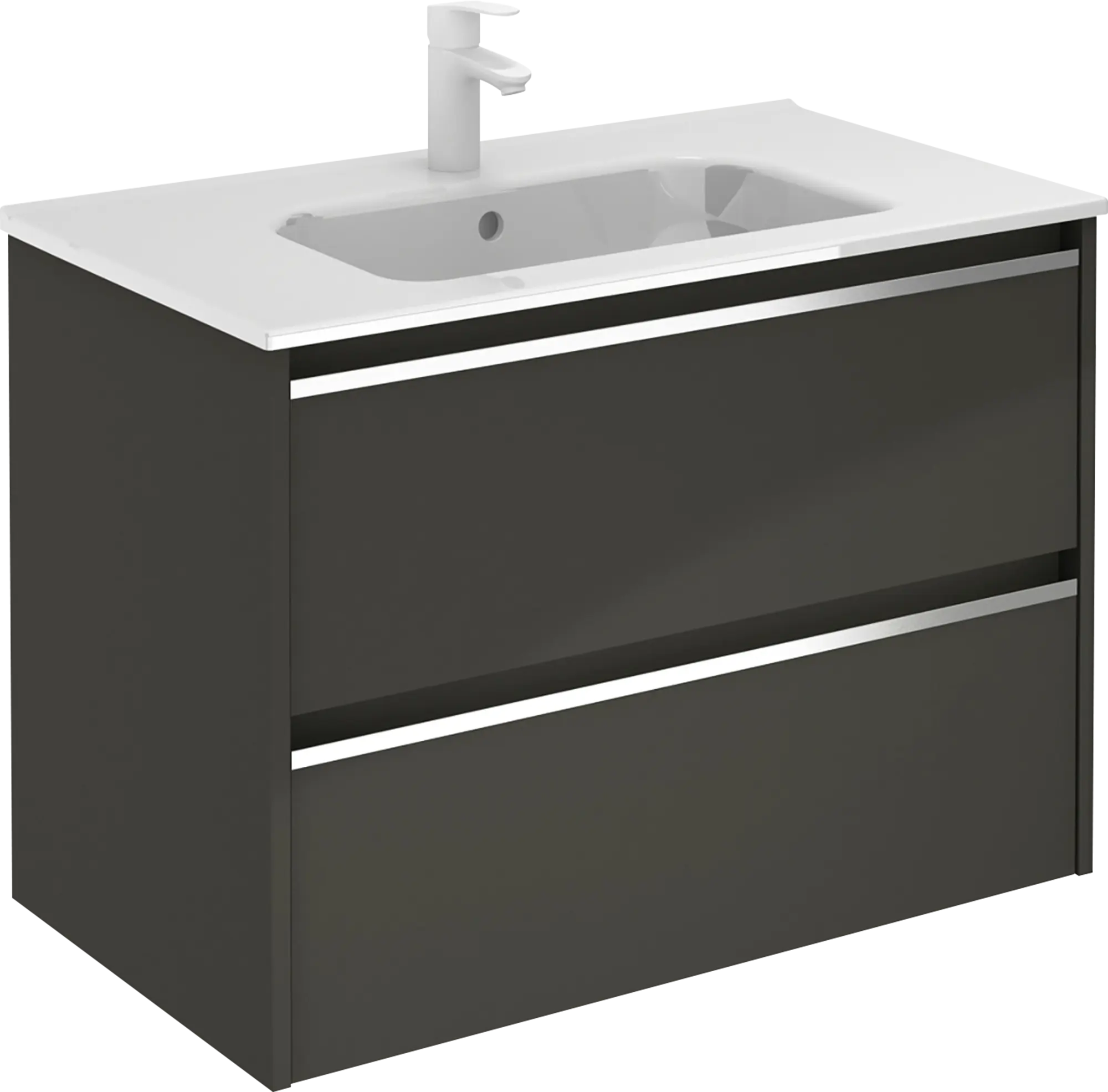 Mueble de baño con lavabo beta antracita 80x45 cm
