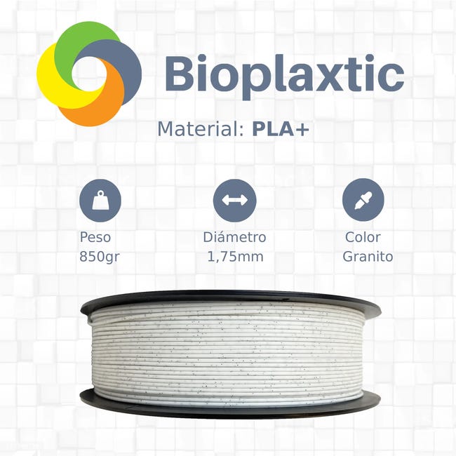 Bobina de filamento PLA LEON 3D Filamento 3D Bioplaxtic Pla+ 1,75-850Gr