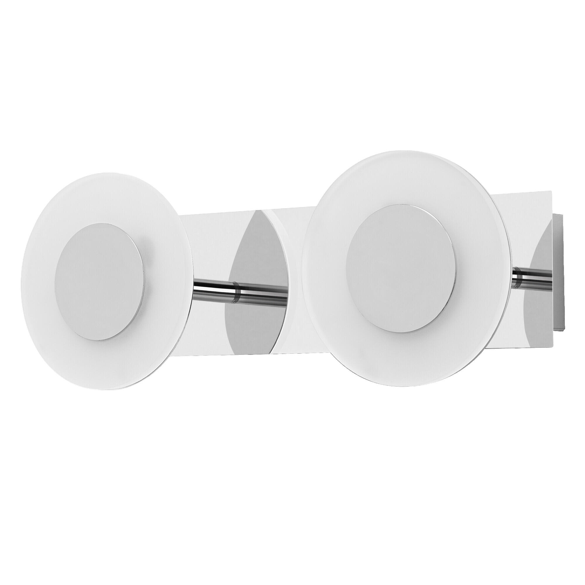 Aplique led orbis 2 luces 15w wifi ip44 blanco