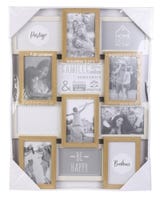 Portafotos múltiple blanco y marrón de 58 cm x 44 cm | Leroy Merlin portafotos múltiple leroy merlin