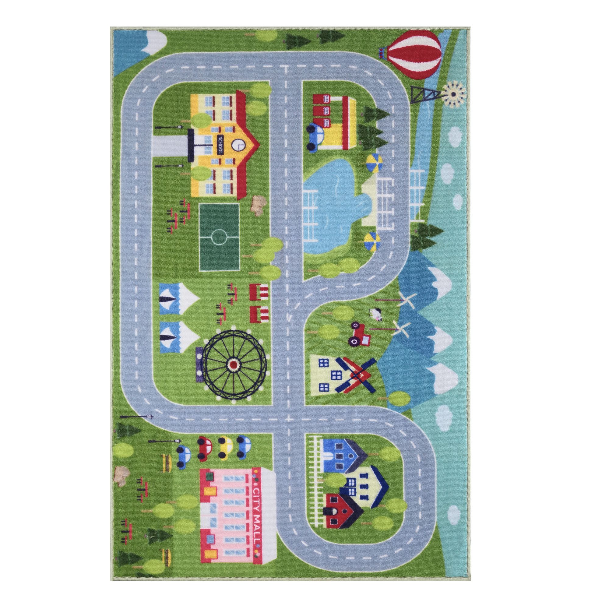Alfombra pie de cama nailon INSPIRE Eloi Carretera Infantil