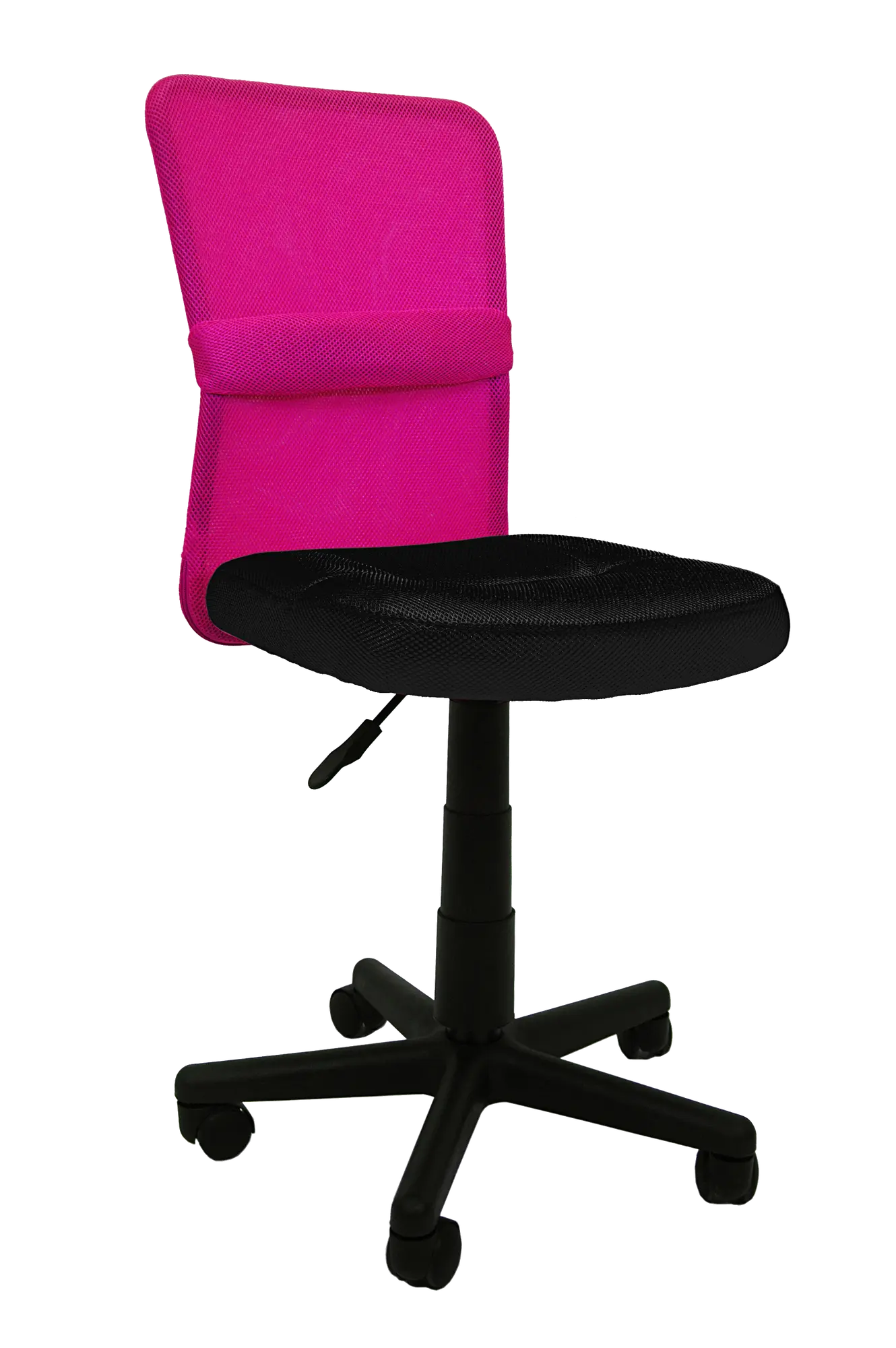 Silla de escritorio con respaldo alba negro y rosa