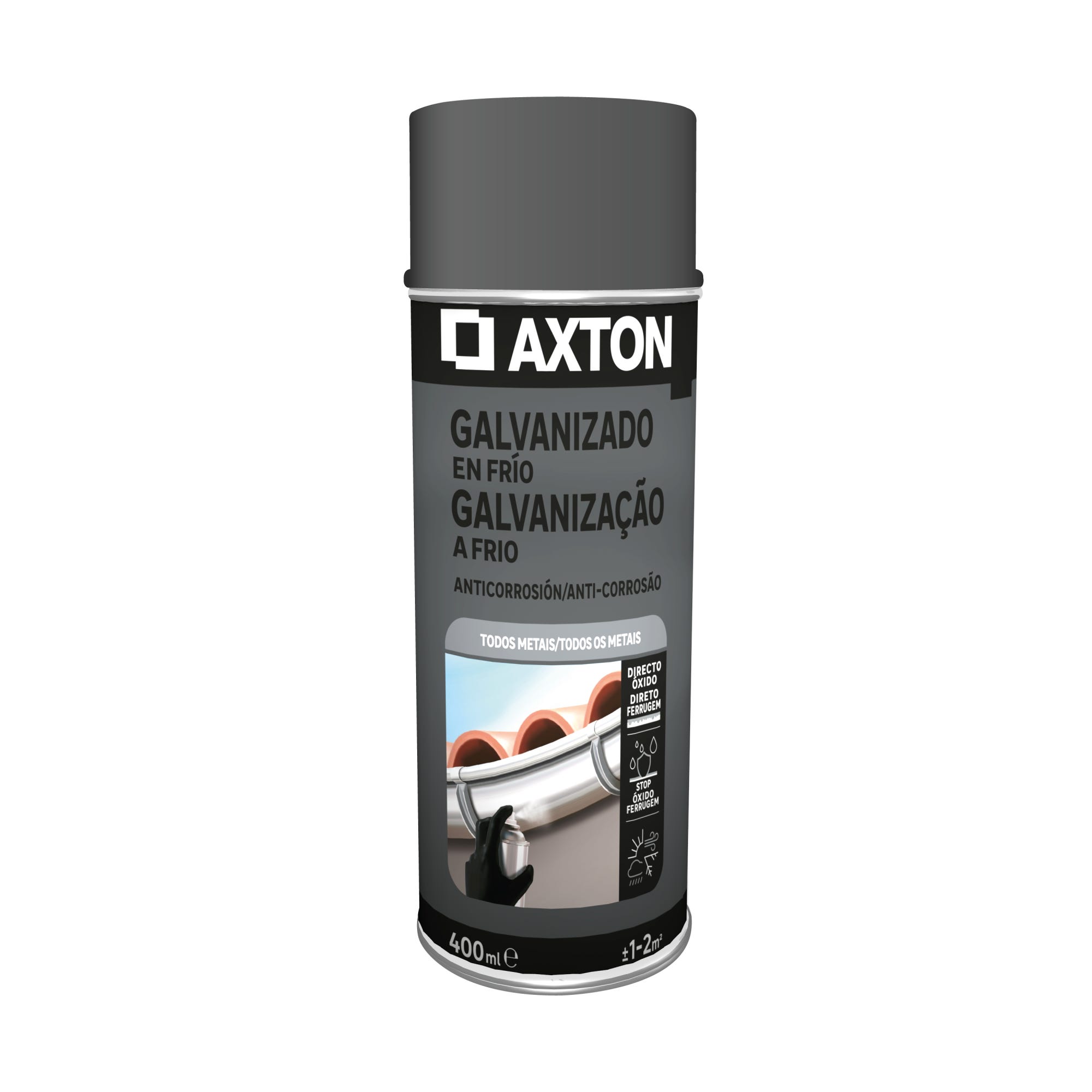 Spray galvanizado frio metal mate AXTON 400ml | Leroy Merlin
