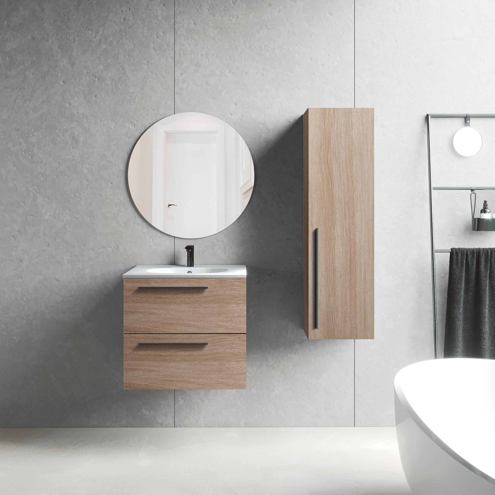 Meuble Sous Lavabo Bambou 60x30x60cm - Rangement Salle De Bain | Style Moderne | MY FAT GORILLA