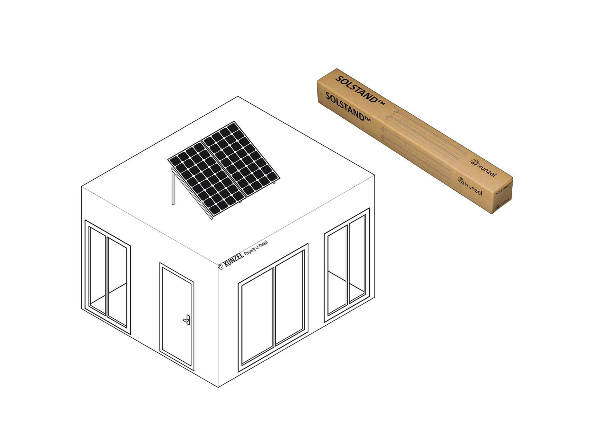 Soporte suelo/cubierta plana solstand-2g-xxl para 2 paneles solarpower-425w