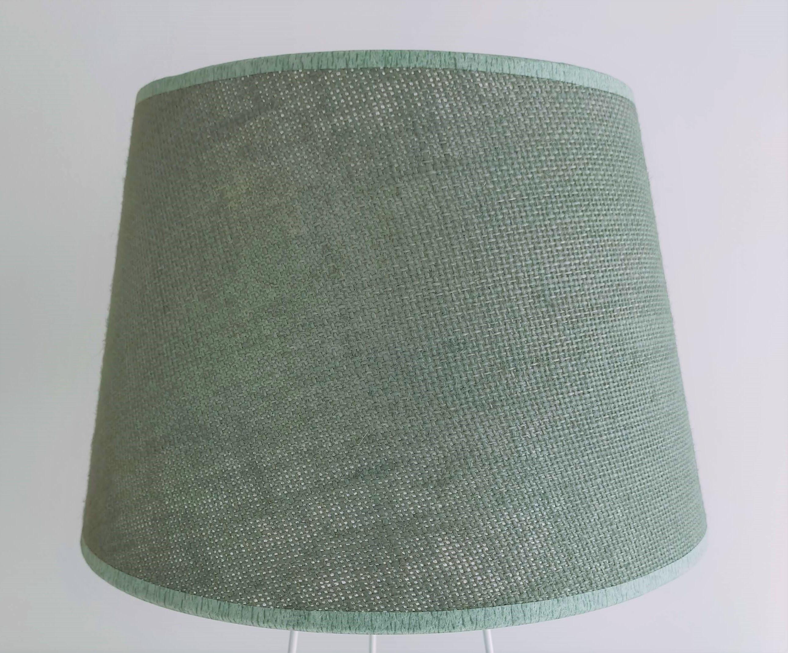 Pantalla frida cónica de 25 cm e27 yute verde