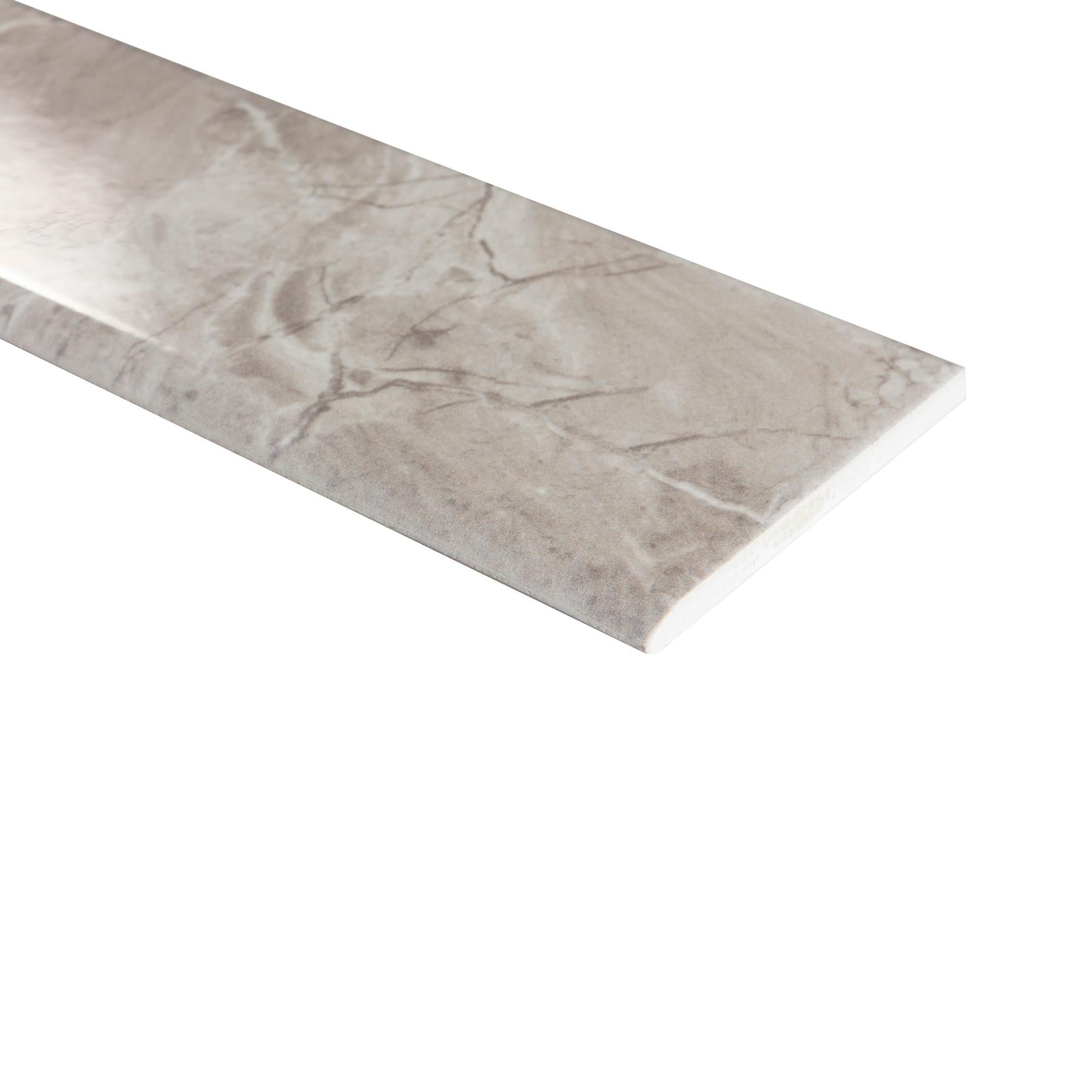 Rodapié ecoceramic earthstone 0.095x60.8 cm gris