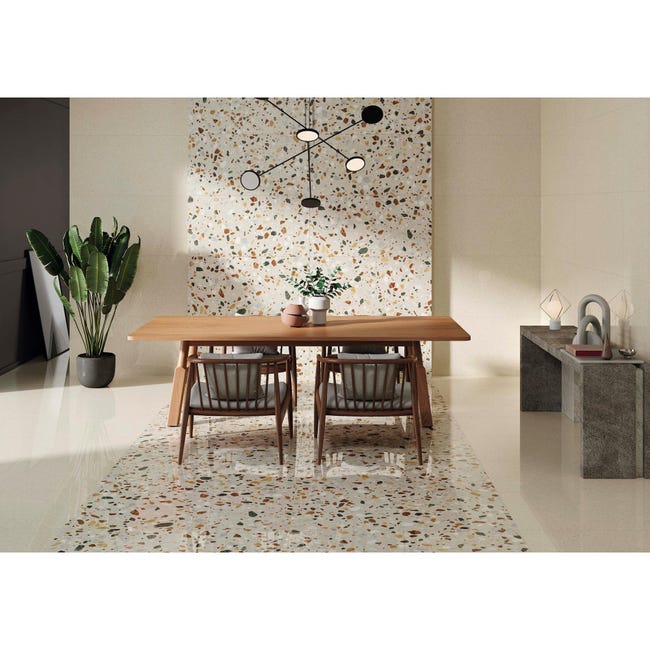 Suelo porcelánico Praline 60x120 cm beige interior | Leroy Merlin
