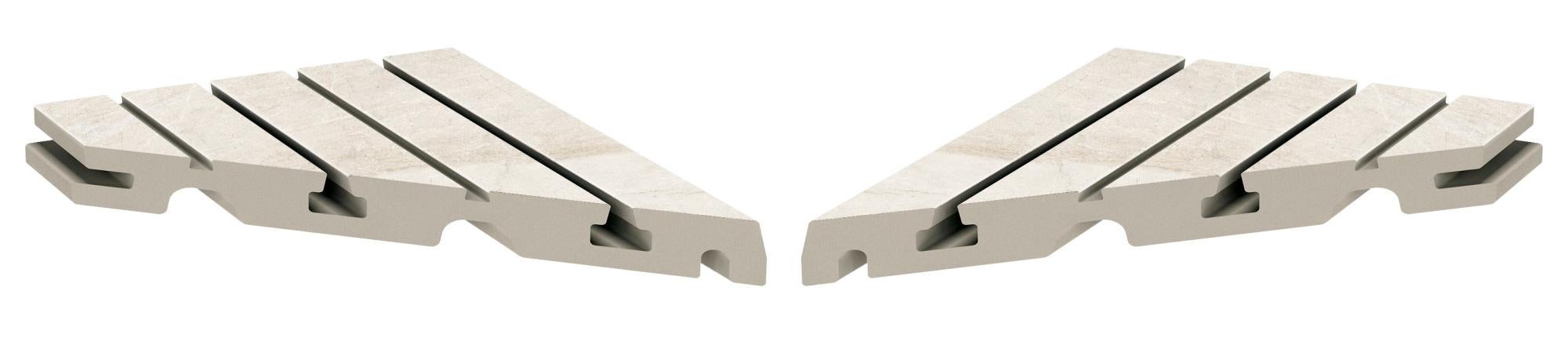 Baldosas para peldaños de escalera cerámico imperial de 524.5 gris