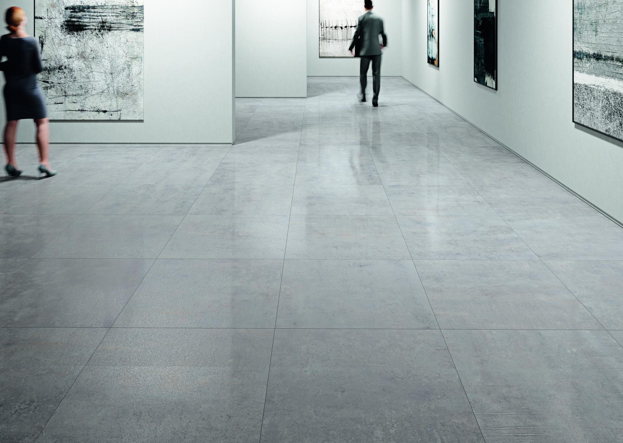 Suelo porcelánico esplendor efecto cemento gris 80x80 cm c1 grespania de la marca GRESPANIA